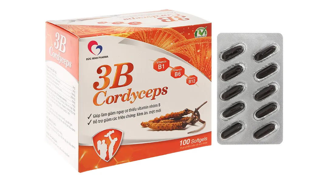 3B Cordyceps hộp 100 viên 2