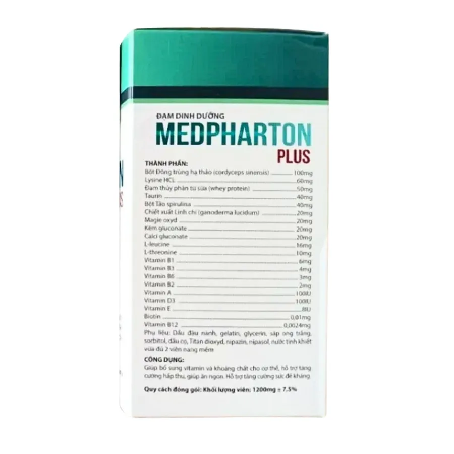 Đạm Dinh Dưỡng Medpharton Plus - Bổ Sung Vitamin và Khoáng Chất (Hộp 60 viên) 3