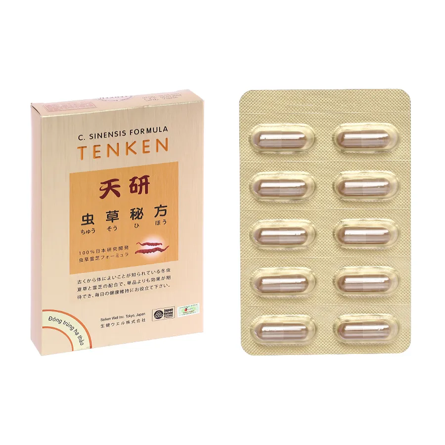 Đông trùng hạ thảo Tenken - Tăng cường sức khoẻ đến từ Nhật Bản - Hộp 60 viên 2
