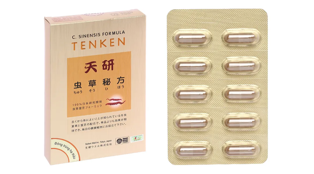 Đông Trùng Hạ Thảo Tenken hộp 60 viên 2