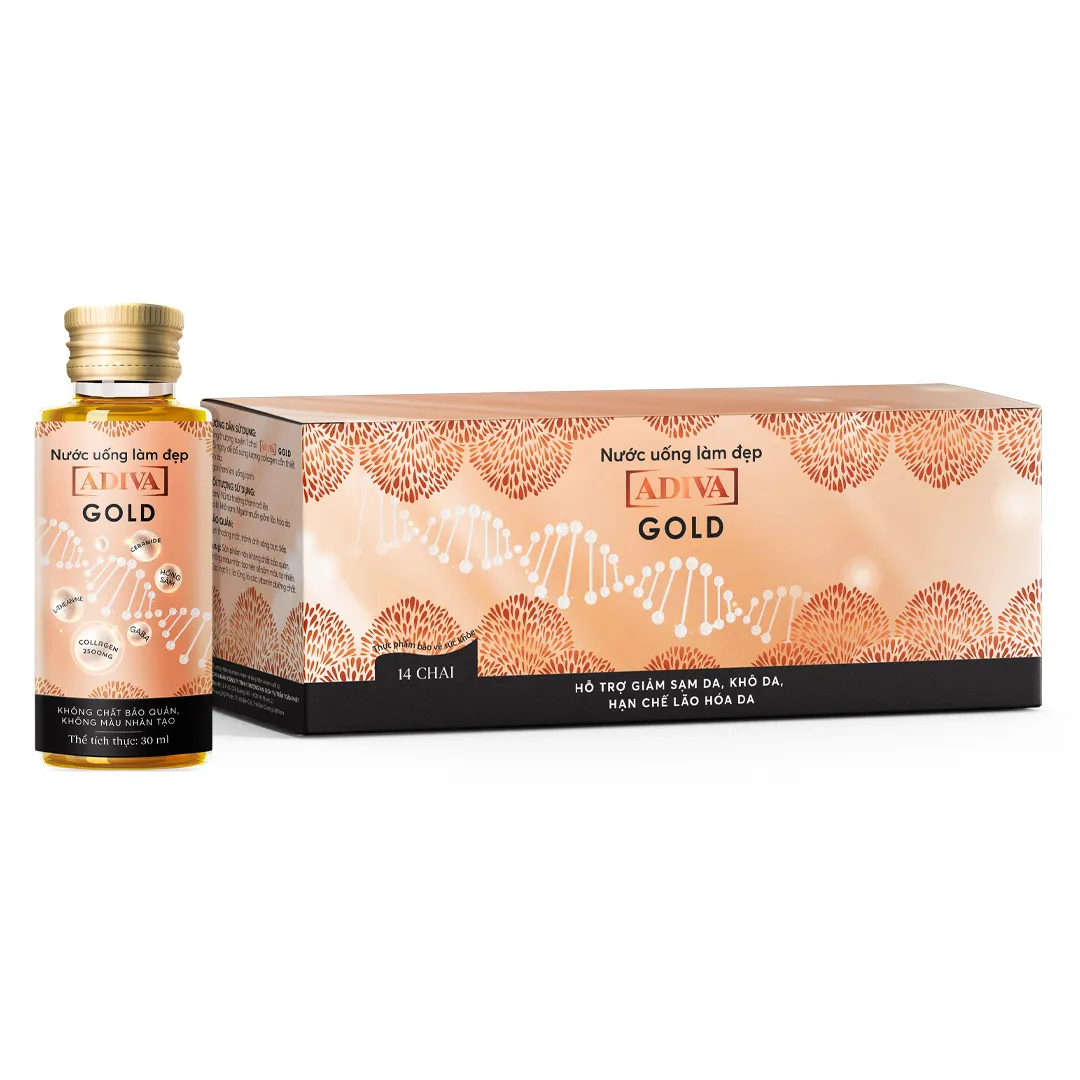 [HSD 02/2027] Thực Phẩm Bảo Vệ Sức Khỏe Nước Uống Làm Ðẹp Adiva Gold