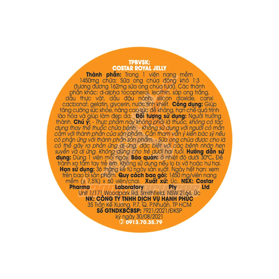 [HSD 04/2027] Thực Phẩm Bảo Vệ Sức Khỏe Costar Royal Jelly 2