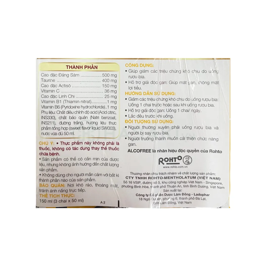 [HSD 12/2026] Thực Phẩm Bảo Vệ Sức Khỏe Alcofree 2