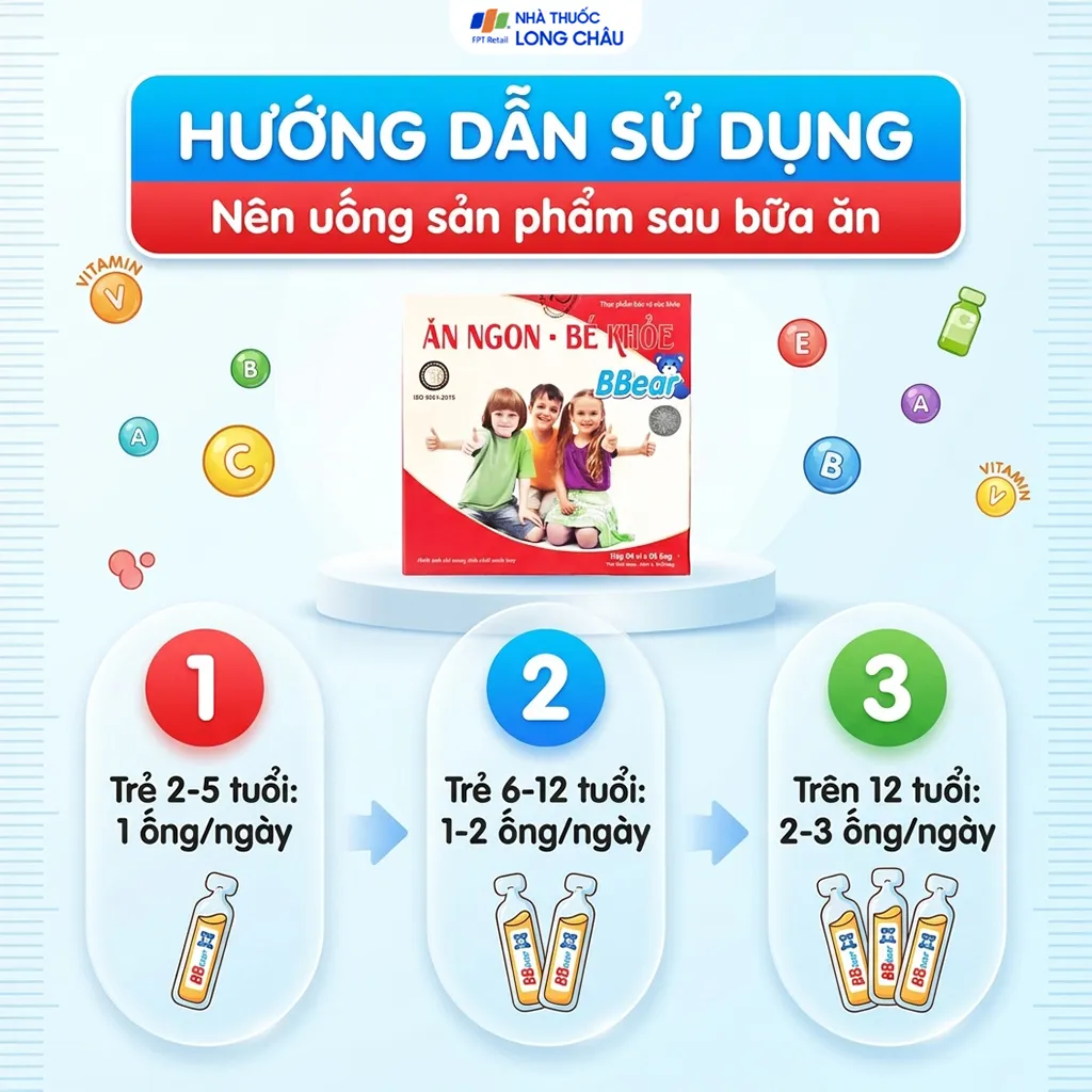 ĂN NGON BÉ KHỎE BBEAR THÀNH CÔNG 4 VỈ X 5 ỐNG 5