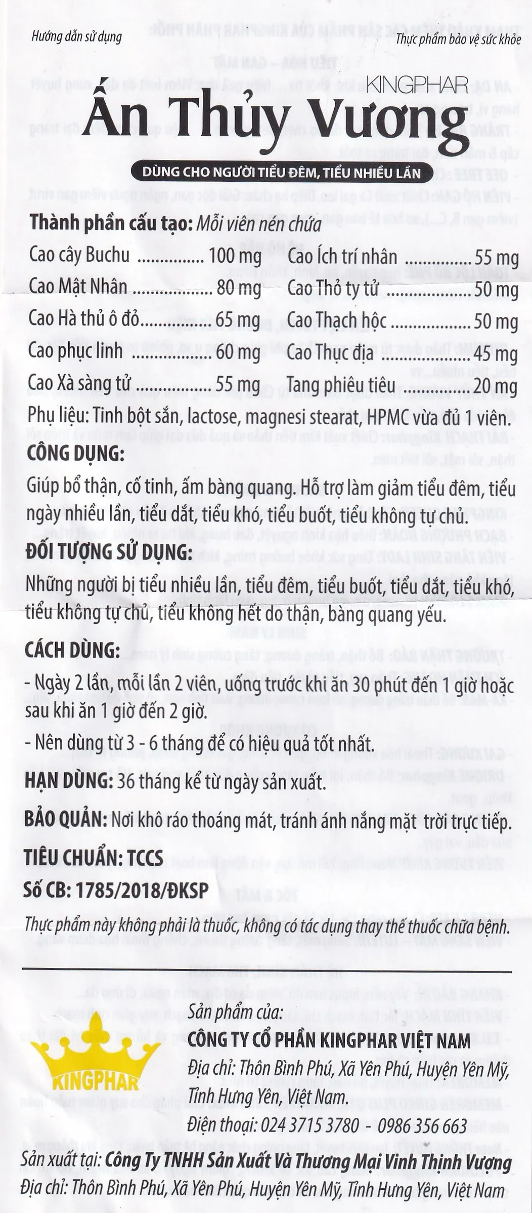 ẤN THỦY VƯƠNG KINGPHAR 4X10 10