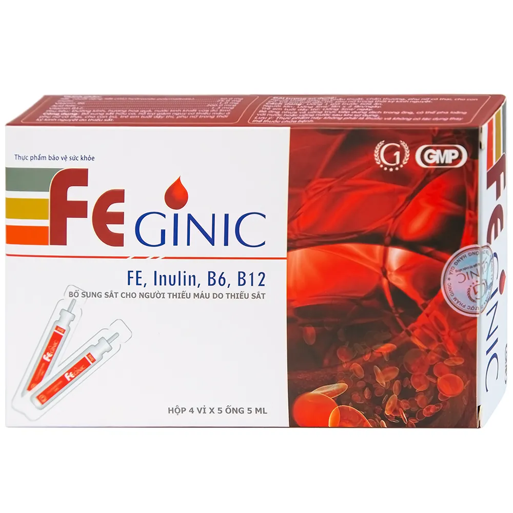 ỐNG UỐNG BỔ SUNG SẮT FEGINIC 4X5 ỐNG 5ML