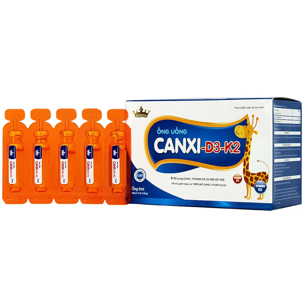 ỐNG UỐNG CANXI-D3-K2 KINGPHAR 6X5 ỐNG