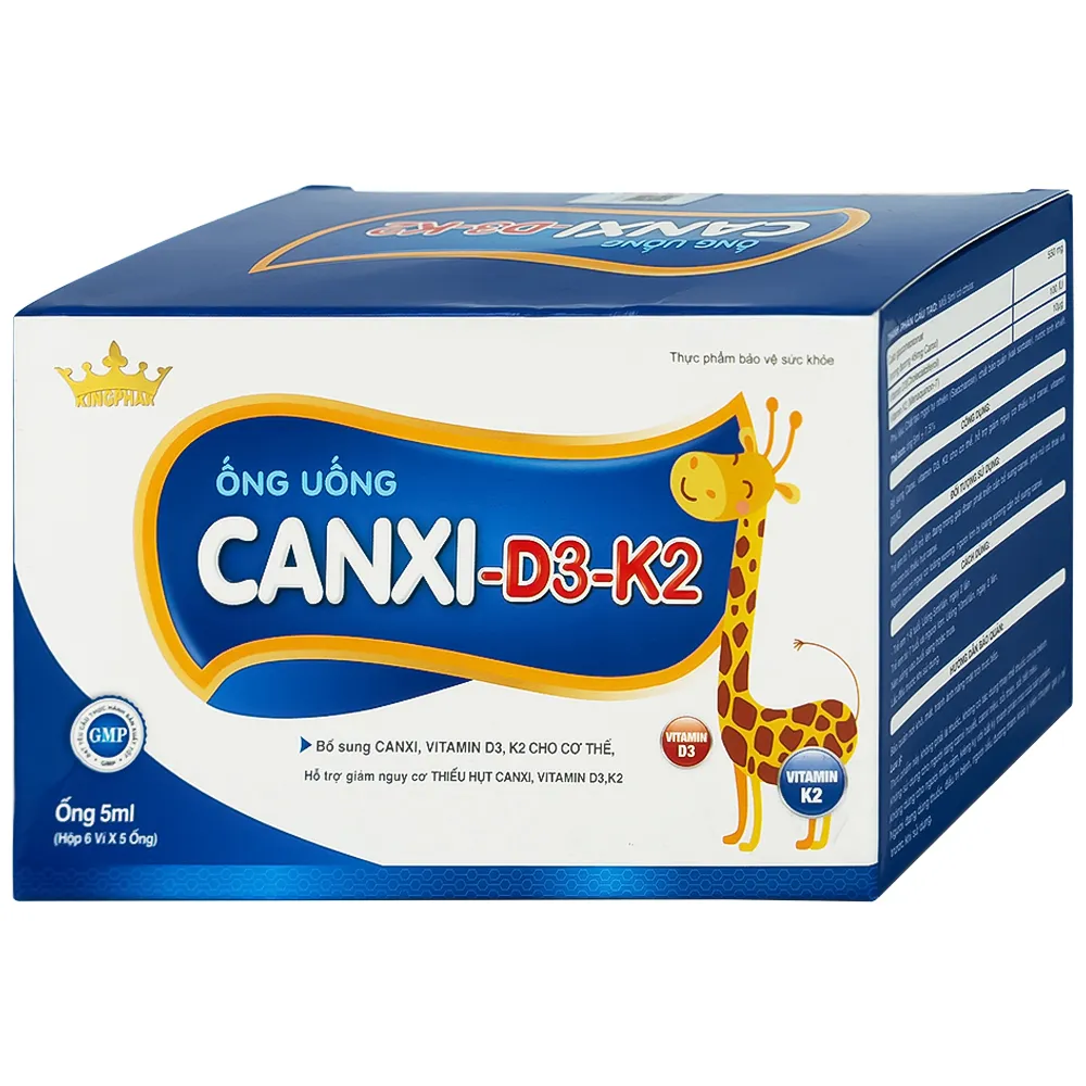 ỐNG UỐNG CANXI-D3-K2 KINGPHAR 6X5 ỐNG 6