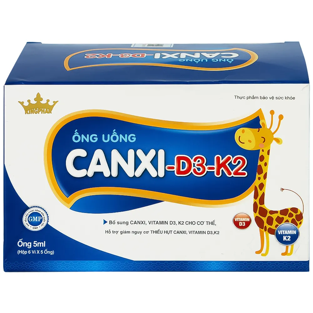 ỐNG UỐNG CANXI-D3-K2 KINGPHAR 6X5 ỐNG 8