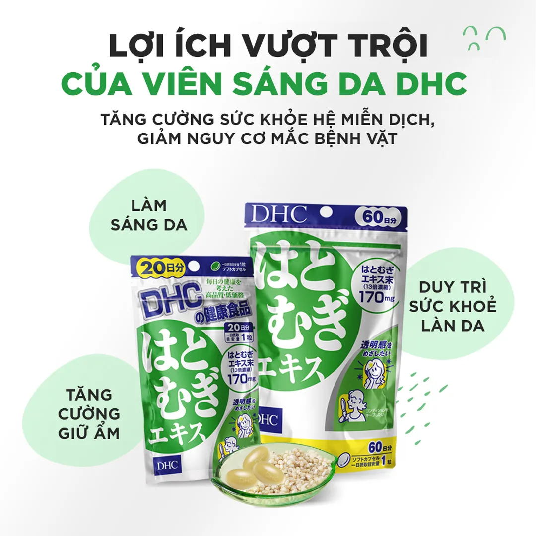  Thực Phẩm Bảo Vệ Sức Khỏe DHC Adlay Extract 6