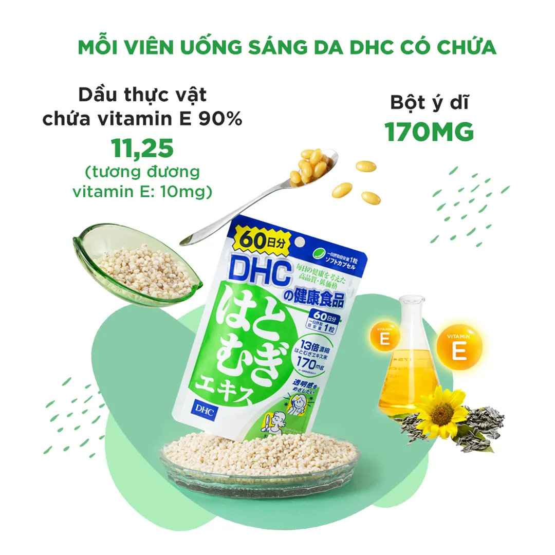  Thực Phẩm Bảo Vệ Sức Khỏe DHC Adlay Extract 7