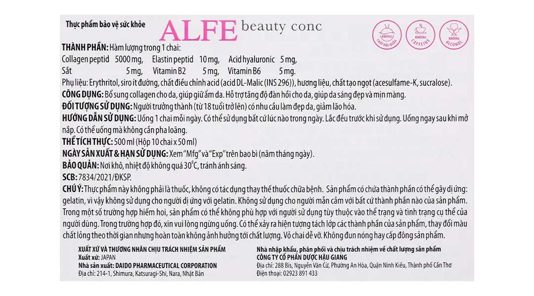 Thực phẩm bảo vệ sức khoẻ: Alfe Beauty Conc 6