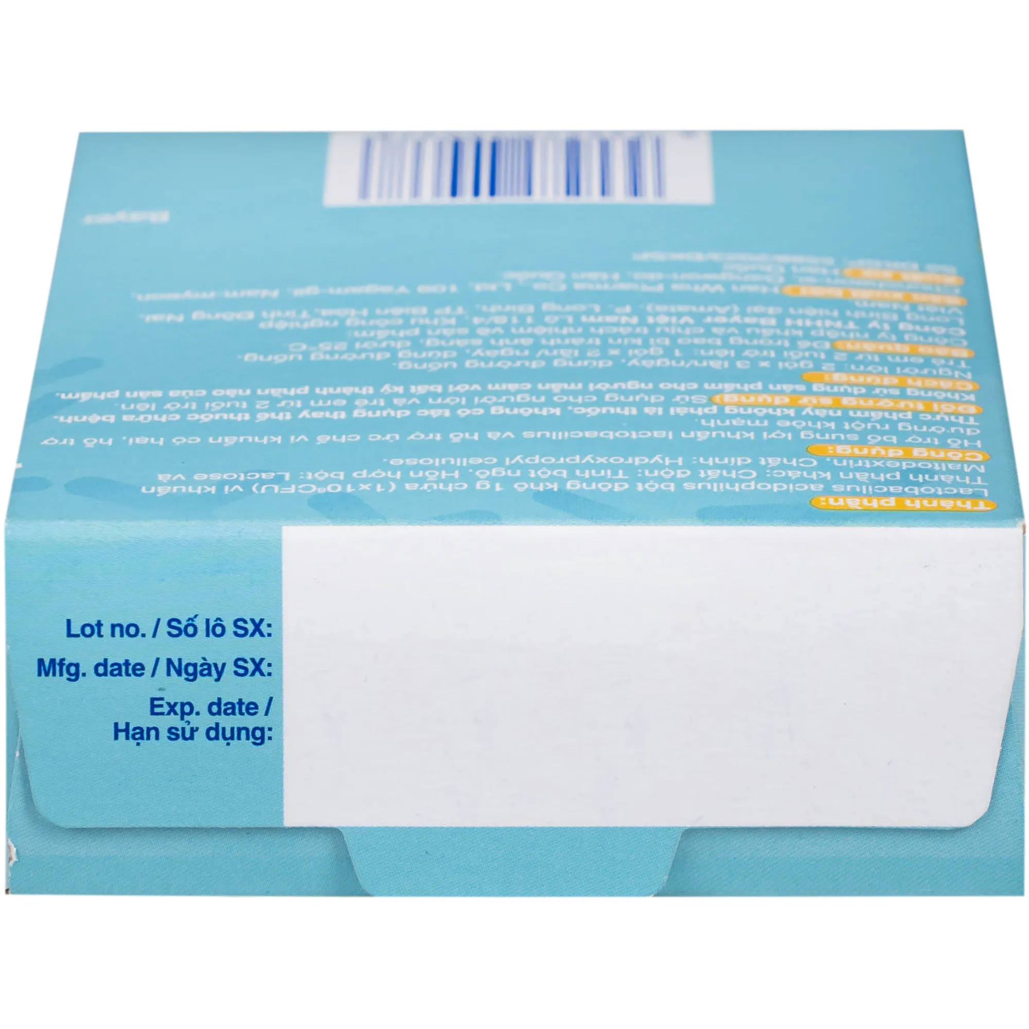 ANTIBIO PRO BAYER 20 GÓI X 1G 6