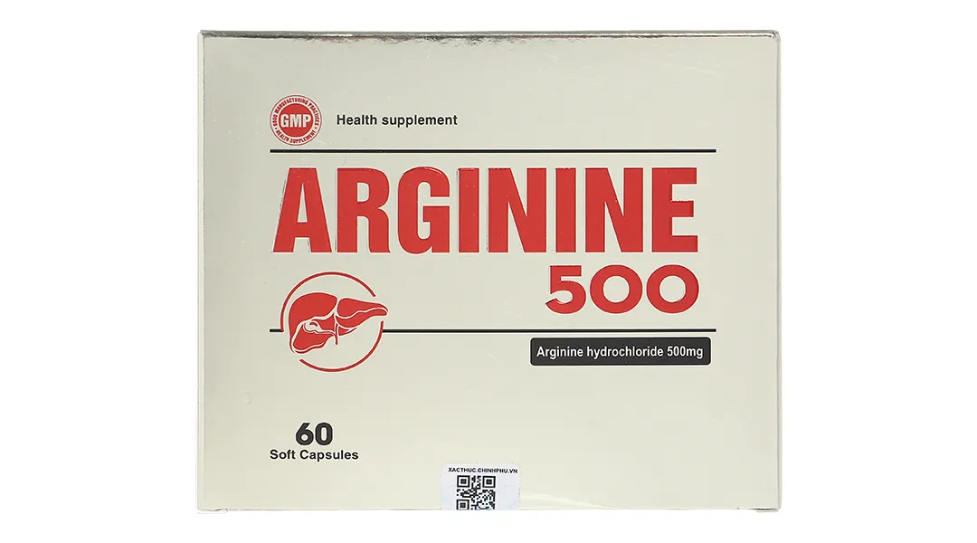 Arginine 500 bổ gan, hỗ trợ bảo vệ tế bào gan hộp 60 viên 3
