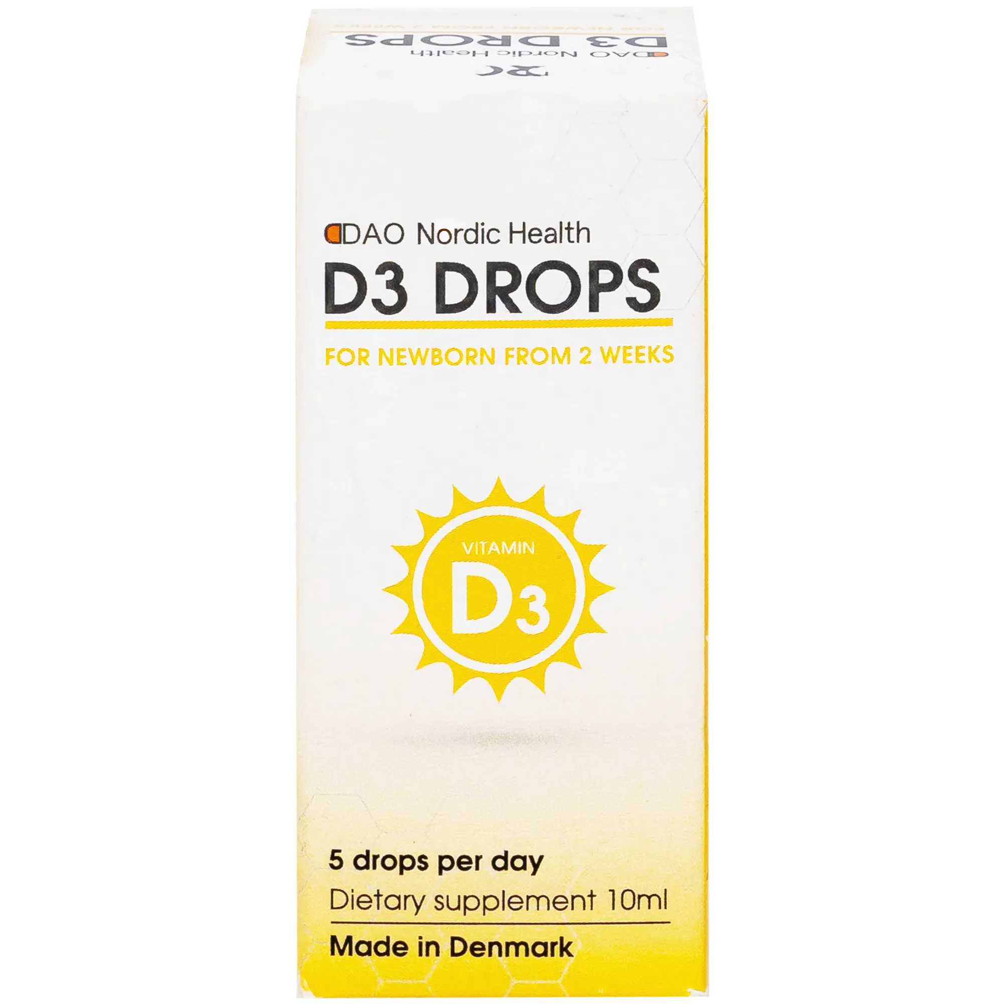 BỔ SUNG VITAMIN D3 HỖ TRỢ XƯƠNG, RĂNG D3 DROPS DAO NORDIC HEALTH 10ML 7
