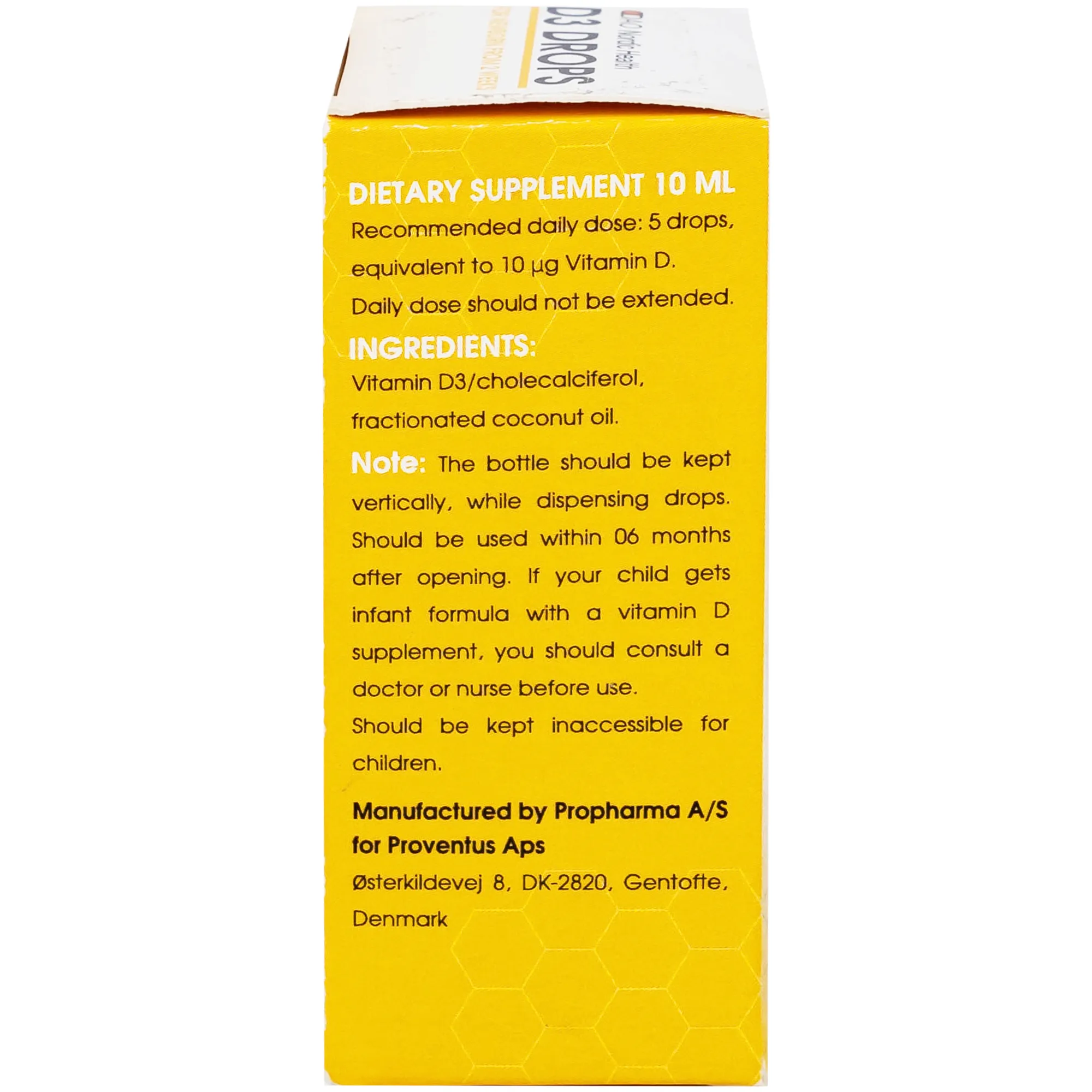 BỔ SUNG VITAMIN D3 HỖ TRỢ XƯƠNG, RĂNG D3 DROPS DAO NORDIC HEALTH 10ML 9