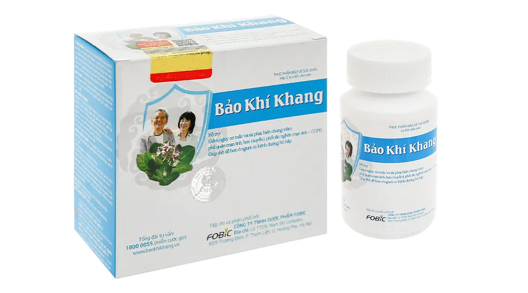 Bảo Khí Khang hỗ trợ các bệnh đường hô hấp hộp 2 lọ x 60 viên 2