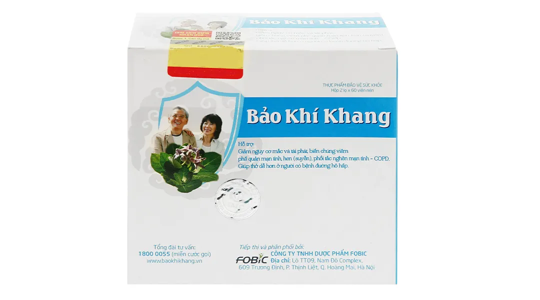 Bảo Khí Khang hỗ trợ các bệnh đường hô hấp hộp 2 lọ x 60 viên 3