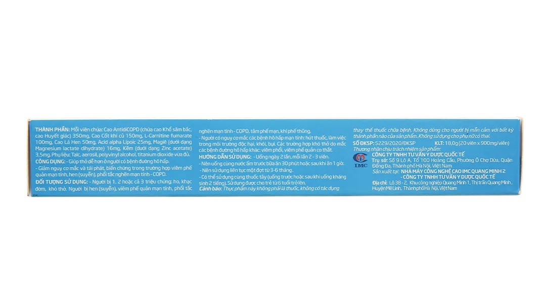 Bảo Khí Khang hỗ trợ các bệnh đường hô hấp hộp 2 lọ x 60 viên 12