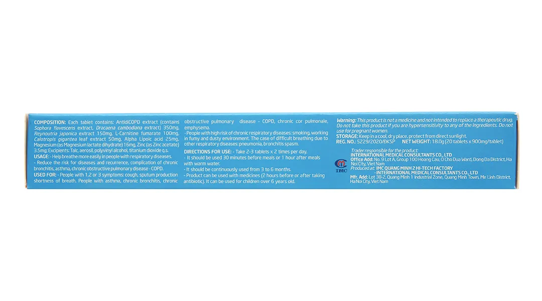 Bảo Khí Khang hỗ trợ các bệnh đường hô hấp hộp 2 lọ x 60 viên 13