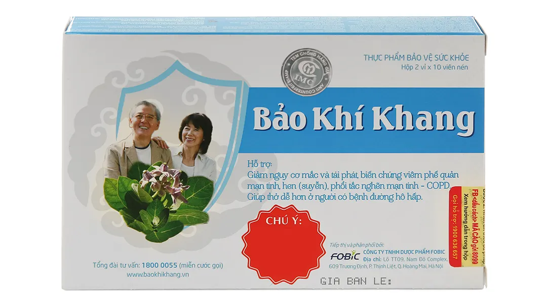 Bảo Khí Khang hỗ trợ các bệnh đường hô hấp hộp 2 lọ x 60 viên 11