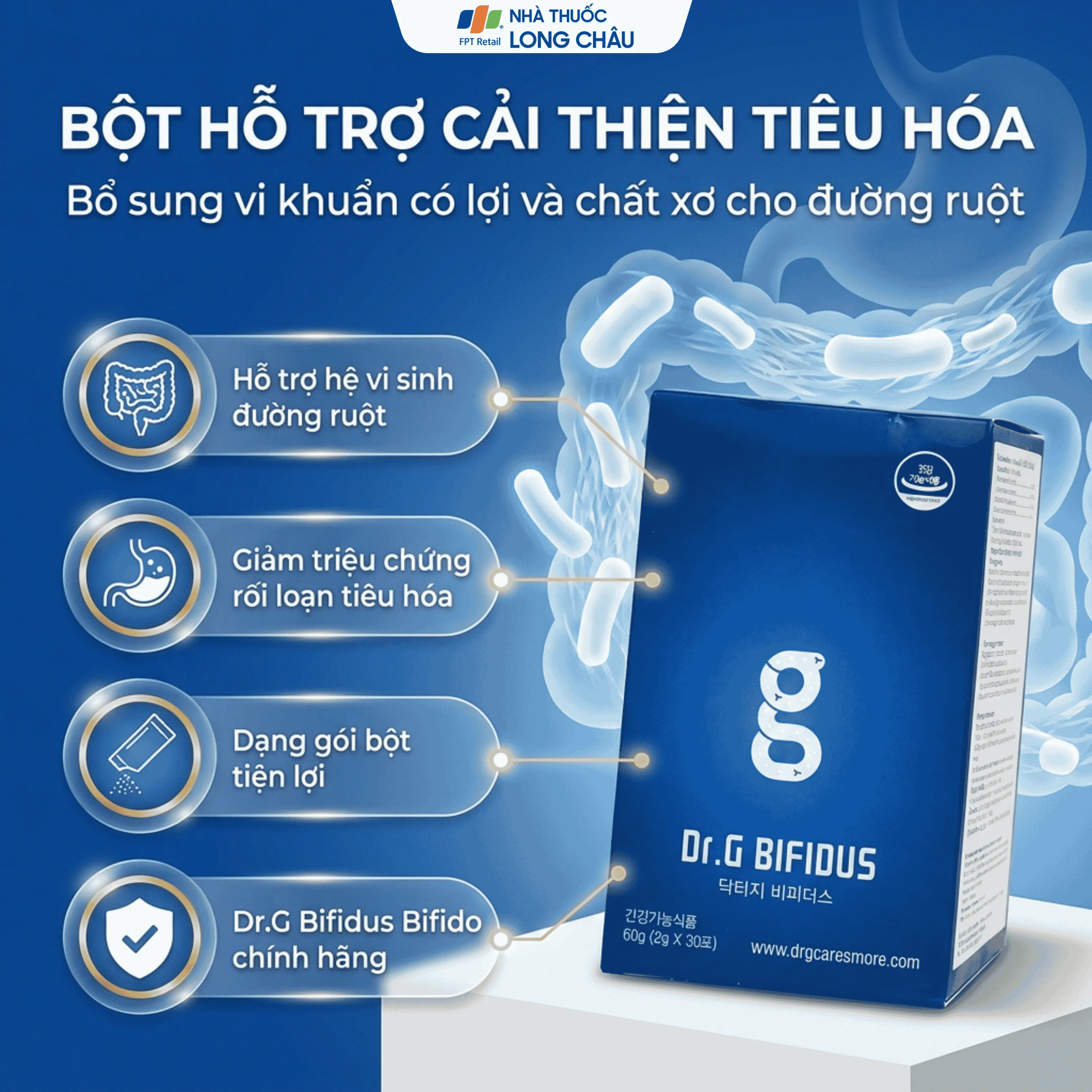 BỘT HỖ TRỢ CẢI THIỆN HỆ TIÊU HÓA DR.G BIFIDUS BIFIDO 30 GÓI X 2G 2