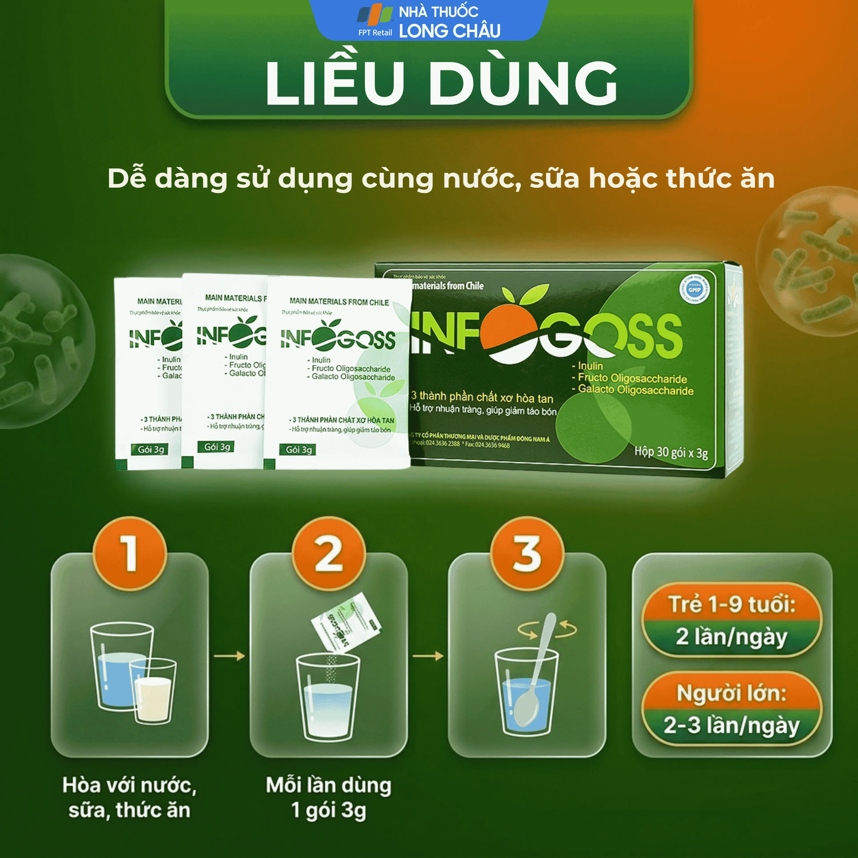 BỘT HÒA TAN GIÚP GIẢM TÁO BÓN INFOGOSS IAP 30 GÓI 4