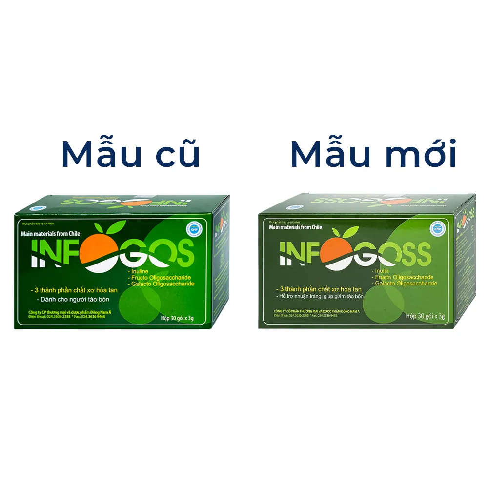 BỘT HÒA TAN GIÚP GIẢM TÁO BÓN INFOGOSS IAP 30 GÓI 5