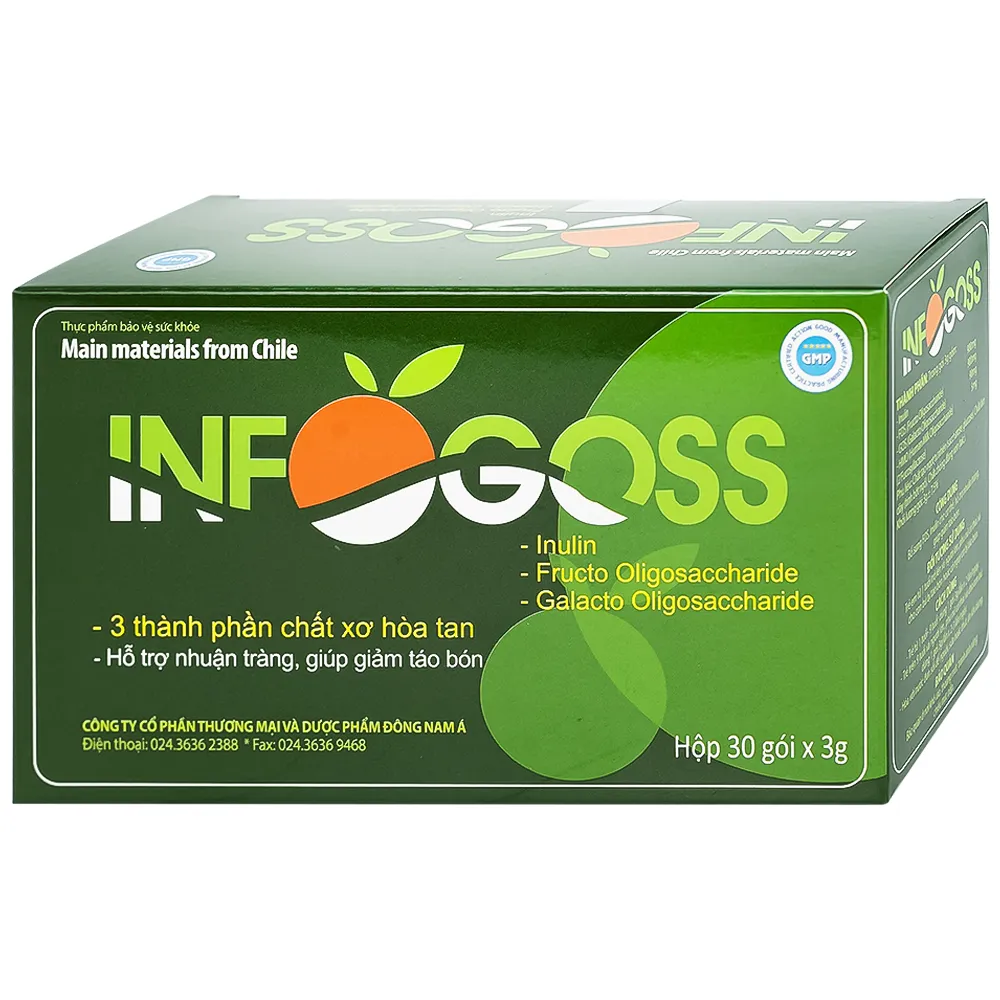 BỘT HÒA TAN GIÚP GIẢM TÁO BÓN INFOGOSS IAP 30 GÓI 6