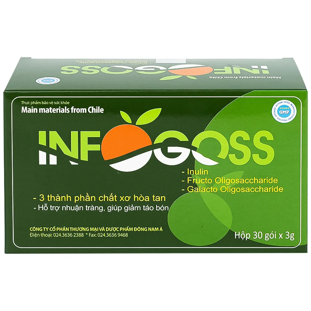 BỘT HÒA TAN GIÚP GIẢM TÁO BÓN INFOGOSS IAP 30 GÓI 7