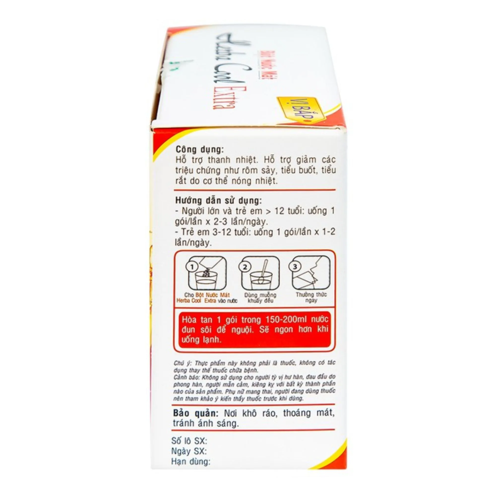 Bột nước mát Herbal Cool Extra: Thanh nhiệt, mát gan, giảm nóng trong người 3