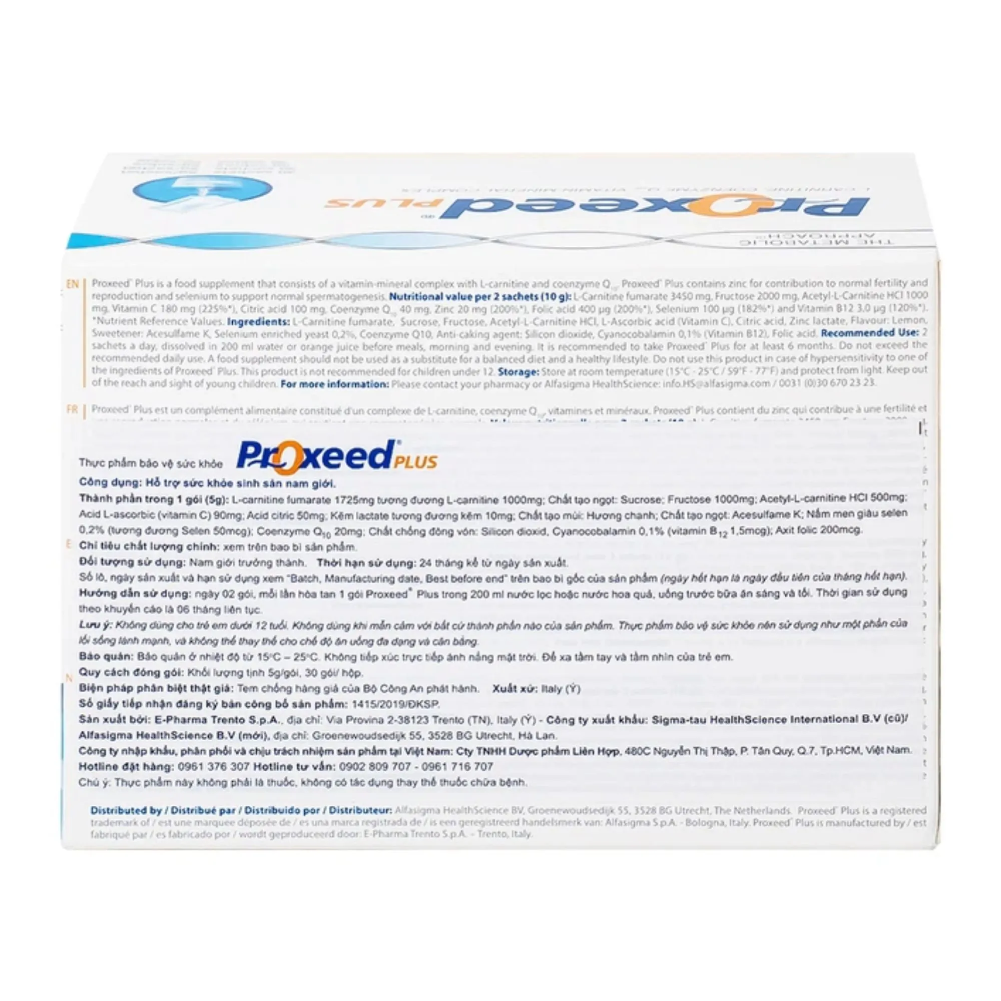 Bột Proxeed Plus – Hỗ trợ sức khỏe sinh sản nam giới, cải thiện chất lượng tinh trùng 3