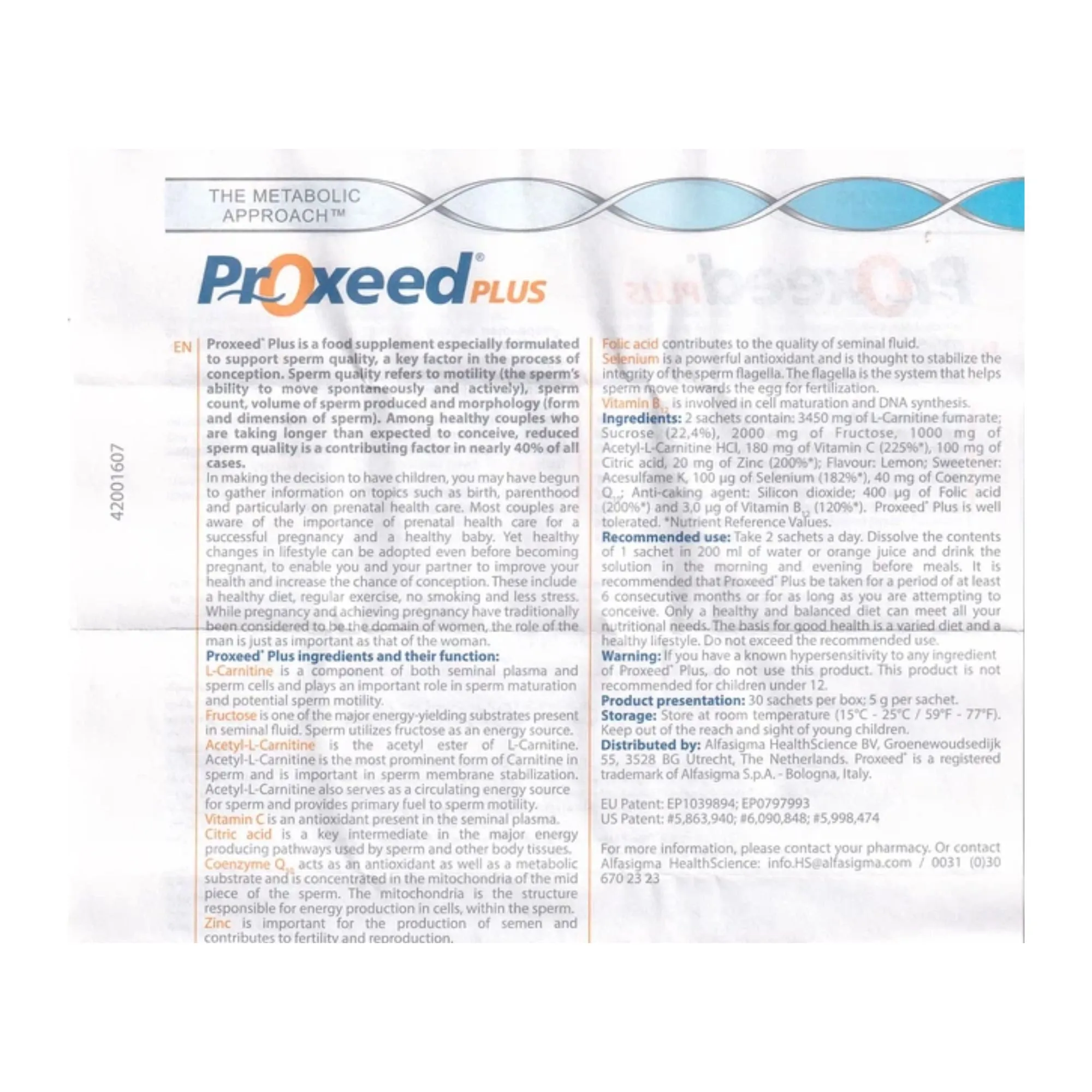 Bột Proxeed Plus – Hỗ trợ sức khỏe sinh sản nam giới, cải thiện chất lượng tinh trùng 10