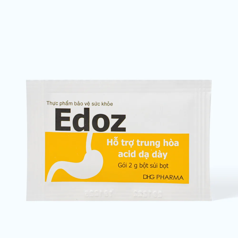 Bột sủi dạ dày Edoz (Hộp 24 gói x 2g) giúp hỗ trợ trung hòa acid dạ dày 4