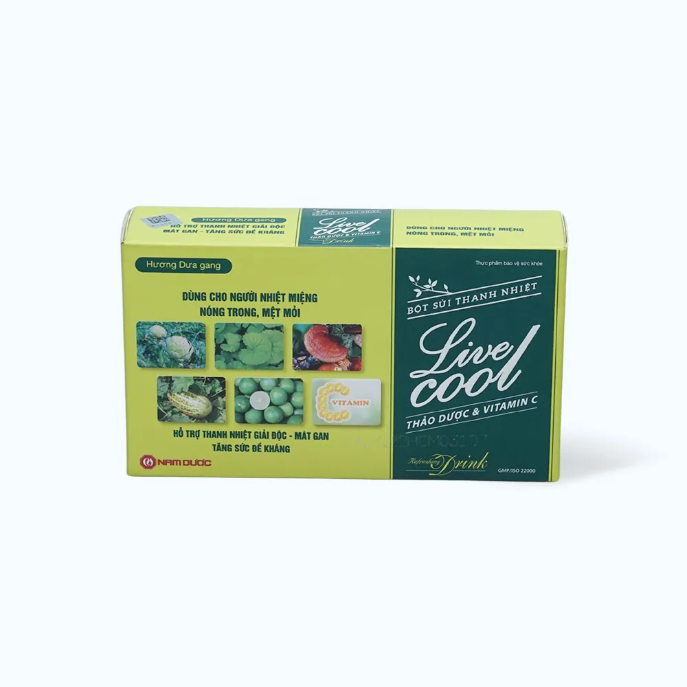 Bột sủi Nam Dược Live Cool hỗ trợ thanh nhiệt, mát gan (Hộp 10 gói x 7g)