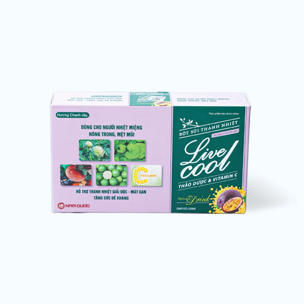 Bột sủi thanh nhiệt Live Cool (Hộp 10 gói x 7g) giúp mát gan và giải độc