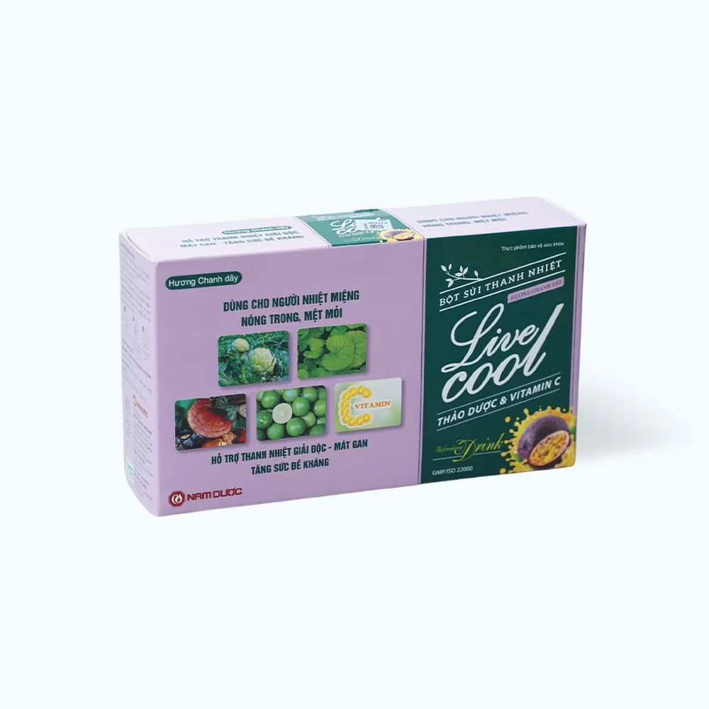 Bột sủi thanh nhiệt Live Cool (Hộp 10 gói x 7g) giúp mát gan và giải độc 7