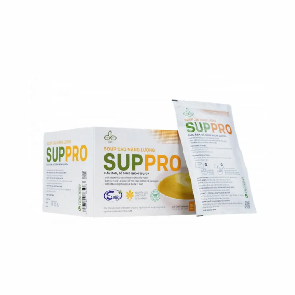 Bột uống cao năng lượng Suppro vị gạo sữa cung cấp chất xơ hòa tan, kiểm soát lượng đường trong máu (Hộp 15 gói)