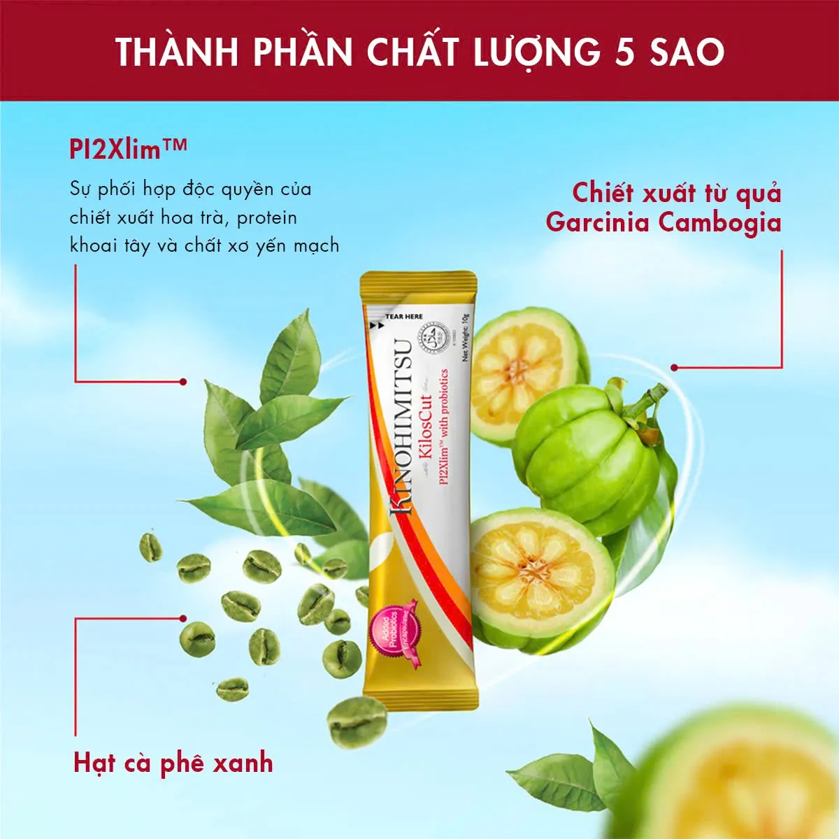 Bột uống giảm cân và giảm mỡ nội tạng cao cấp Kinohimitsu Kiloscut (10g X 30 Gói) 5