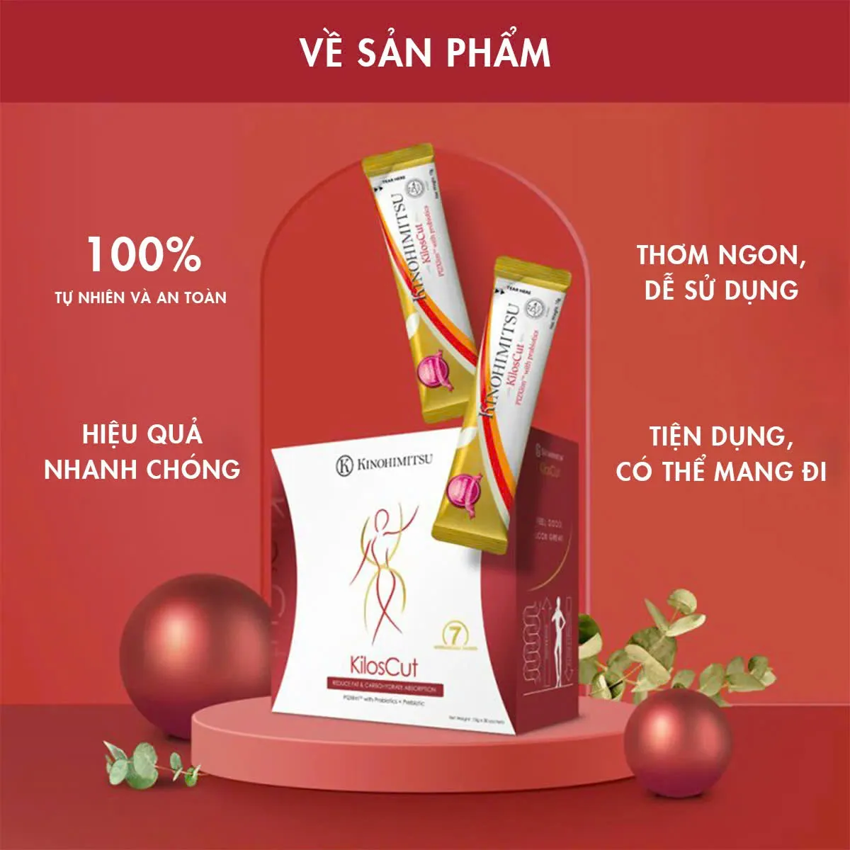 Bột uống giảm cân và giảm mỡ nội tạng cao cấp Kinohimitsu Kiloscut (10g X 30 Gói) 6
