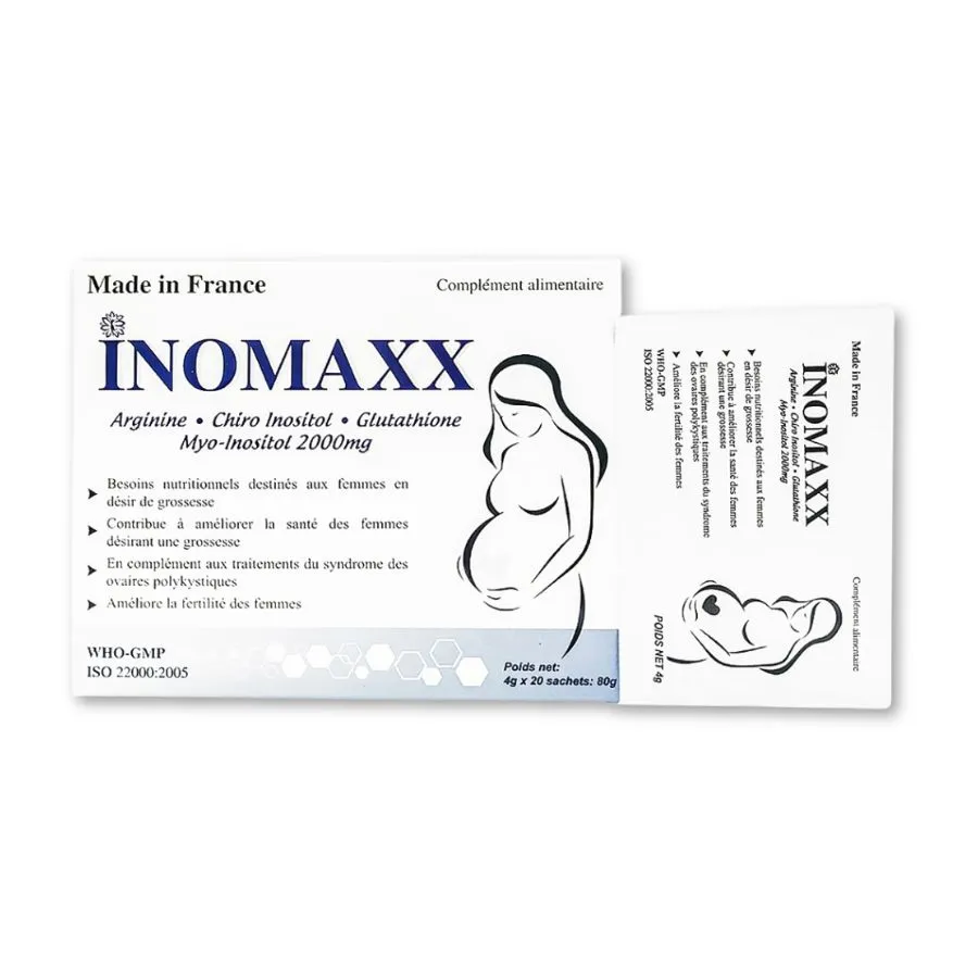 Bột uống Inomaxx Strapharm S.A.S bổ trứng, tăng khả năng thụ thai (Hộp x 20 gói)