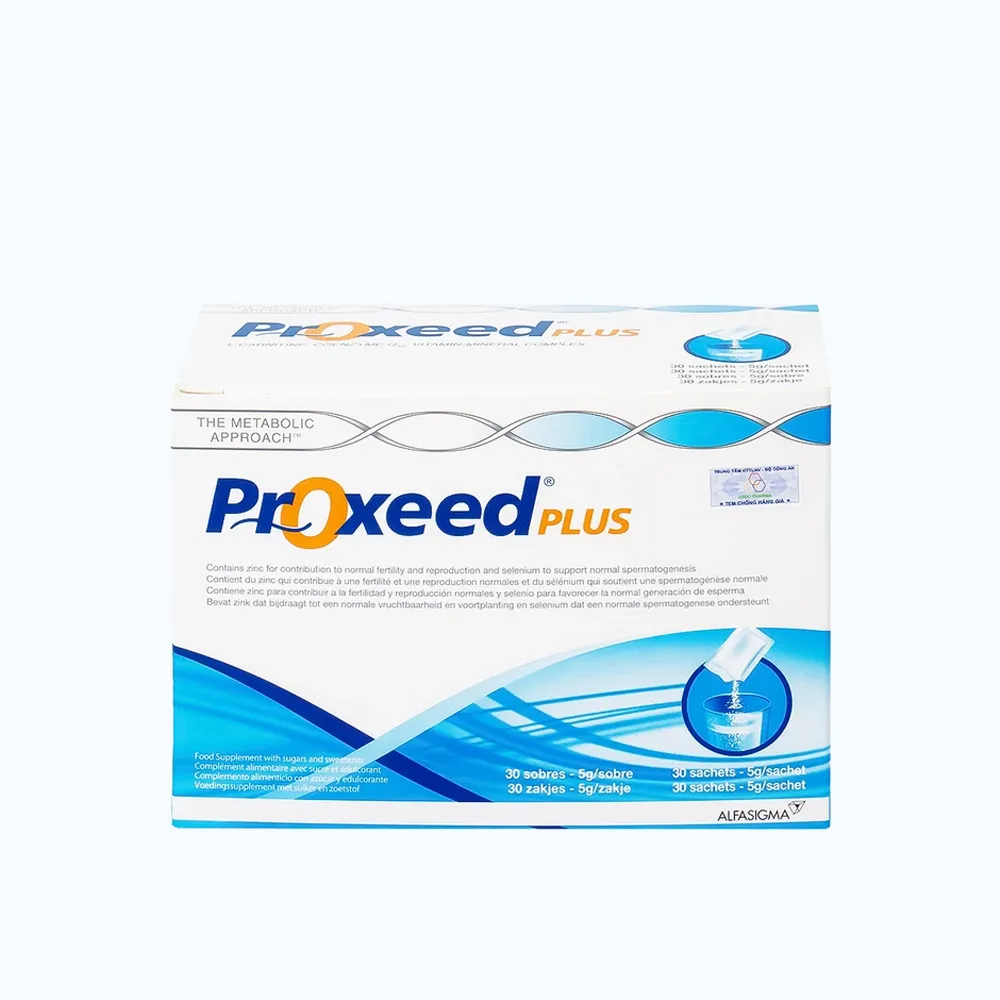 Bột uống SIGMA-TAU Proxeed Plus hỗ trợ sức khỏe sinh sản nam giới (Hộp 30 gói bột)