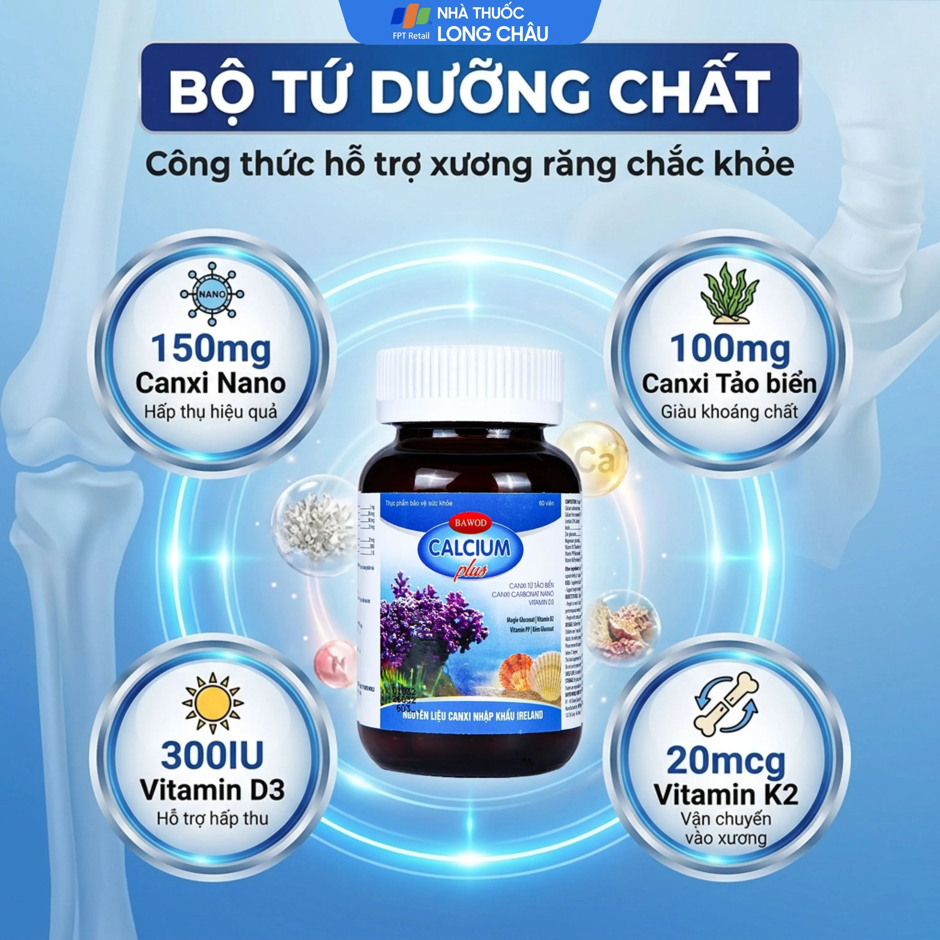 BAWOD CALCIUM PLUS HDPHARMA 60V 3