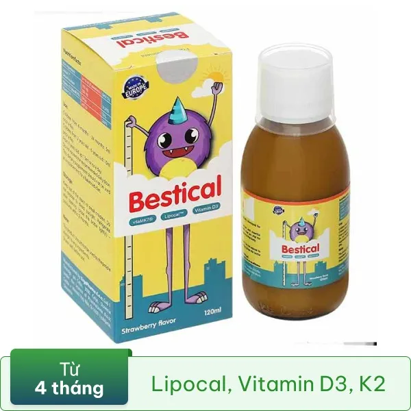 Bestical bổ sung canxi; hỗ trợ xương, răng chắc khỏe chai 120 ml
