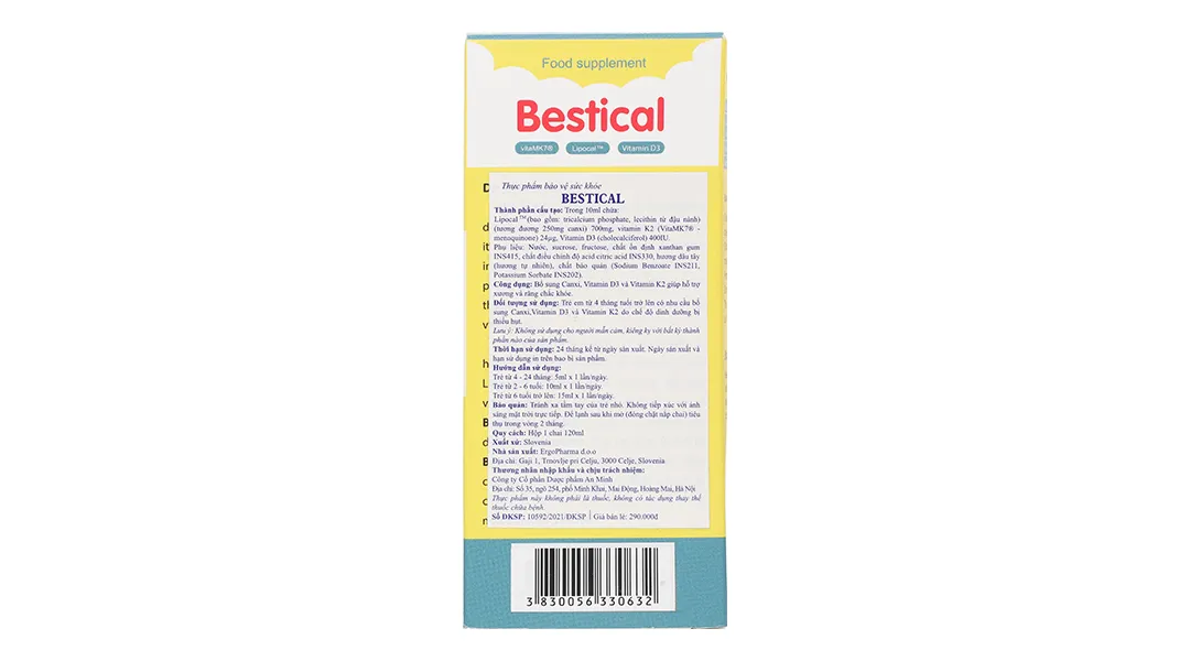 Bestical bổ sung canxi; hỗ trợ xương, răng chắc khỏe chai 120 ml 18