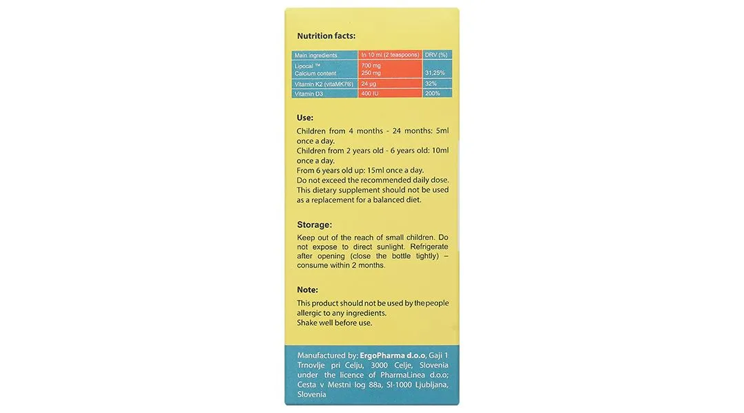 Bestical bổ sung canxi; hỗ trợ xương, răng chắc khỏe chai 120 ml 6