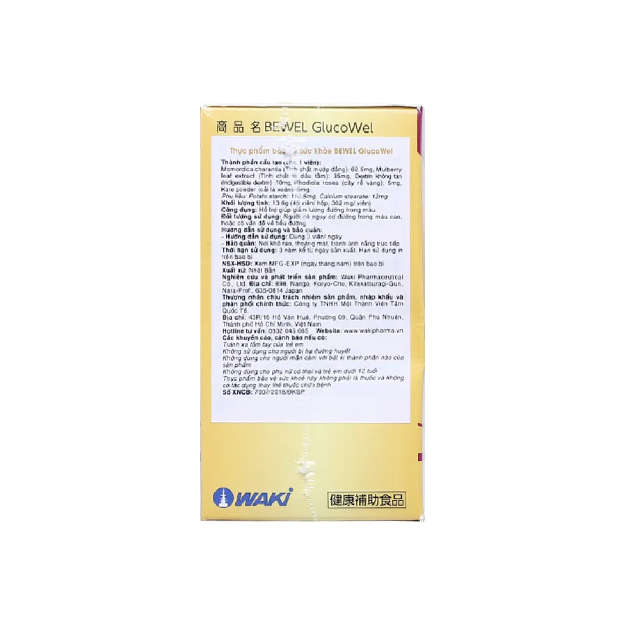 Bewel Glucowel - Viên uống hỗ trợ giảm lượng đường trong máu (Hộp 45 Viên) 4