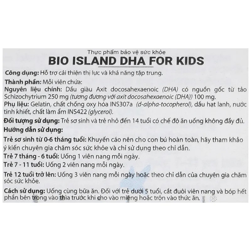Bio Island DHA For Kids lọ 60 viên 6