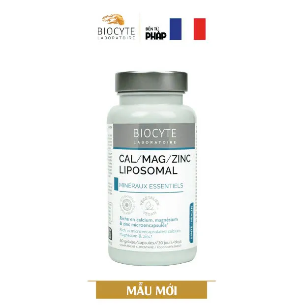 Biocyte Cal/Mag/Zinc Liposomal – Viên Uống Bổ Sung Canxi – Magie – Kẽm Liposomal 60 viên