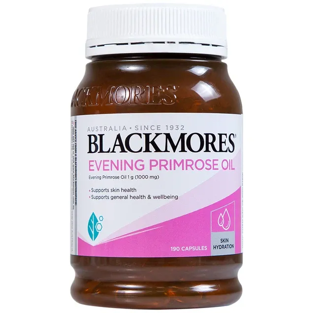 Blackmores Evening Primrose Oil - Viên uống hỗ trợ làn da khỏe mạnh, dưỡng ẩm da, giảm khô da (190 viên)